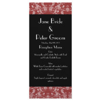 Ervum Heart Damask, menu/program rack card
