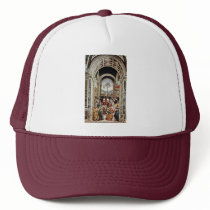 Es Piccolomini Pope Plius Ii During A Meeting In Mesh Hats