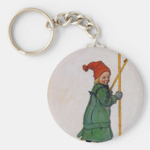 Esbjorn as a Skier 1905 Key Chain