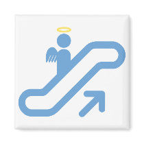 Escalator, no Stairway Fridge Magnet