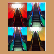Escalators Postcard postcards