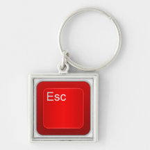 Escape Computer Button Keychain