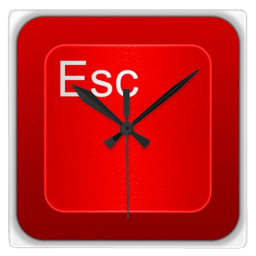 Escape With Command Key Wallclocks escape computer button wall clock zazzle Escape With Command Key Wallclocks escape computer button wall clock zazzle