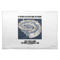 Escape From Present Walk Along Geological Time Cloth Placemat
