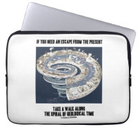 Escape From Present Walk Along Geological Time Computer Sleeve