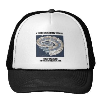 Escape From Present Walk Along Geological Time Mesh Hat
