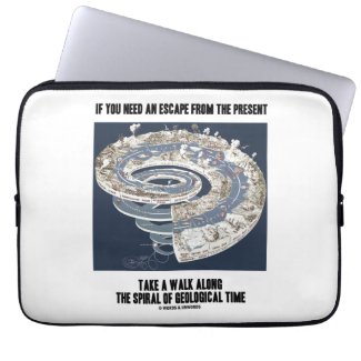 Escape From Present Walk Along Geological Time Laptop Sleeve