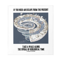 Escape From Present Walk Along Geological Time Memo Pads
