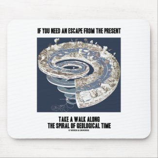 Escape From Present Walk Along Geological Time Mousepad