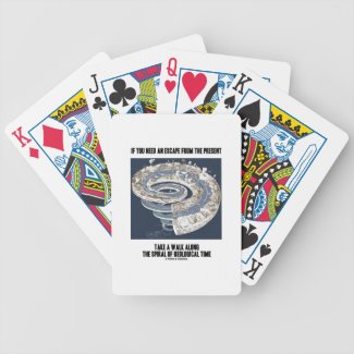 Escape From Present Walk Along Geological Time Bicycle Poker Cards