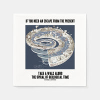 Escape From Present Walk Along Geological Time Standard Cocktail Napkin