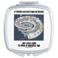 Escape From Present Walk Along Geological Time Travel Mirror