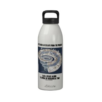 Escape From Present Walk Along Geological Time Water Bottles