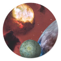 Escape Round Stickers