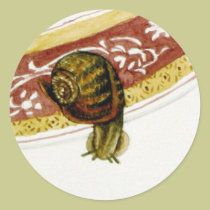 "Escargo Escapee" stickers stickers