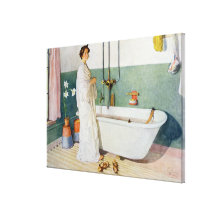 Escena del cuarto de baño - Lisbeth, pub. en 'Lass Impresiones En Lienzo Estiradas