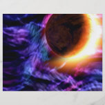 Escena del espacio de la ciencia ficción tarjetas informativas