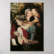 Escena Galante en las puertas de París Poster
