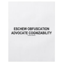 Eschew Obfuscation Advocate Cognizability Oxymoron Flyers