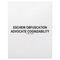 Eschew Obfuscation Advocate Cognizability Oxymoron Letterhead