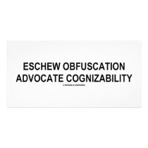 Eschew Obfuscation Advocate Cognizability Oxymoron Photo Card Template