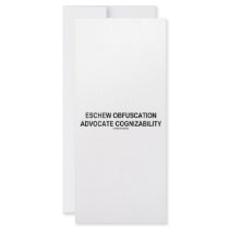 Eschew Obfuscation Advocate Cognizability Oxymoron Rack Card