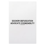 Eschew Obfuscation Advocate Cognizability Oxymoron Personalized Stationery