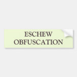 ESCHEW OBFUSCATION BUMPER STICKERS