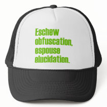 Eschew Obfuscation Hats