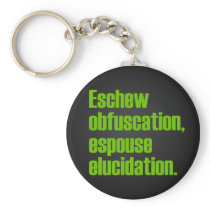 Eschew Obfuscation Keychain