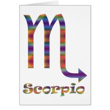 Escorpión psicodélico tarjeta