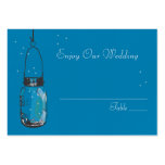 Escort Seating Card Fireflies & Mason Jar Business Card Template
