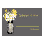 Escort Seating Card Wild Flowers & Mason Jar business cards