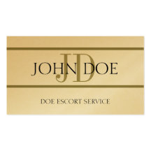 Escort Service Golden Stripes Business Card Templates