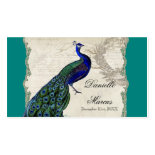 Escort Table Cards - Vintage Peacock 5 Business Card Templates