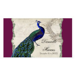 Escort Table Cards - Vintage Peacock 5 Business Cards
