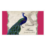 Escort Table Cards - Vintage Peacock 5 Business Cards