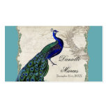 Escort Table Cards - Vintage Peacock 5 Business Card