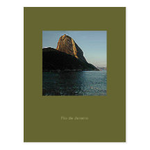 Escriba sobre Río la montaña de SugarLoaf Postal