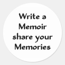 Escriba una memoria pegatina redonda