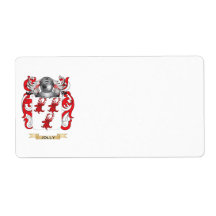 Escudo de armas alegre (escudo de la familia) etiquetas de envío