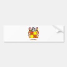 Escudo de armas cruzado etiqueta de parachoque