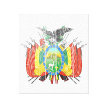 Escudo de armas de Bolivia Lienzo Envuelto Para Galerías