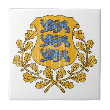 Escudo de armas de Estonia Azulejo Ceramica