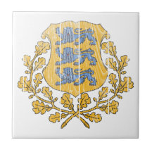Escudo de armas de Estonia Tejas Cerámicas