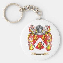 Escudo de armas del avispón (escudo de la familia) llaveros personalizados