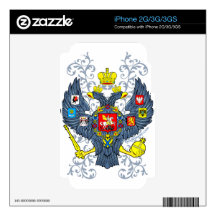 Escudo de armas ruso viejo Герб Calcomanías Para iPhone 2G