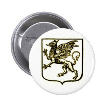 ESCUDO DE GRYPHON EN LA IMPRESIÓN DEL VINTAGE DEL  PINS