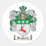 ESCUDO DE LA FAMILIA DE DOUGHERTY - ESCUDO DE ARMA PEGATINA