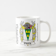 Escudo de la familia de Perry en una taza